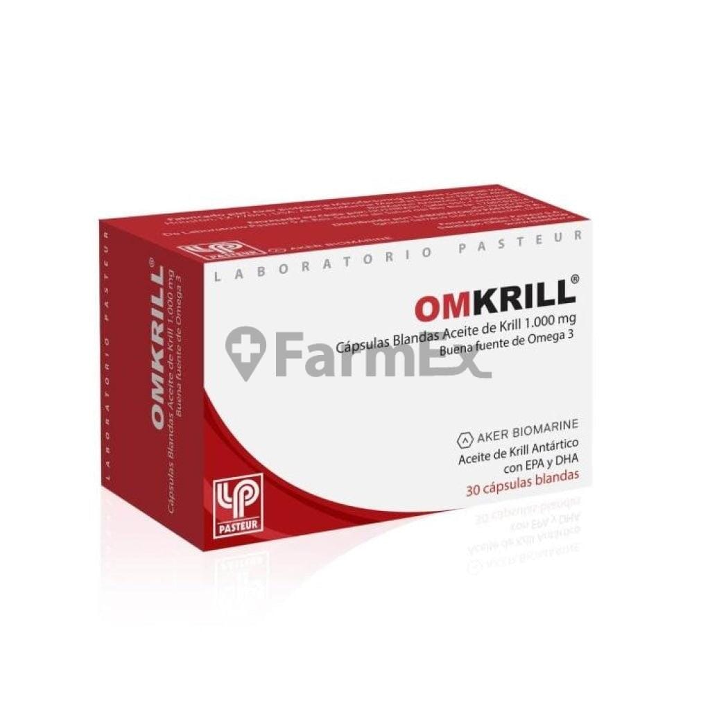 Omkrill 1000 mg x 30 cápsulas Farmex-BanMedica-Persistente